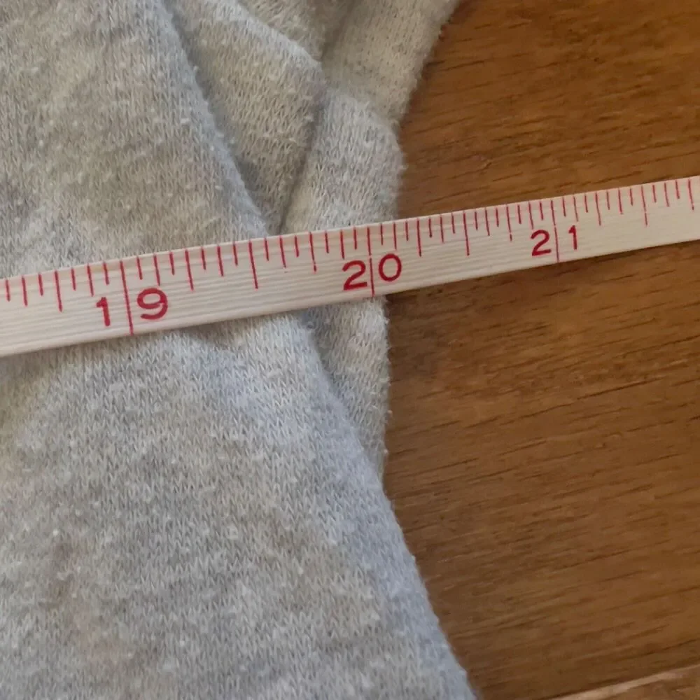 J.Crew Tunic Sweatshirt Size S Heather Gray Wide Button-Collar Cloudspun Fleece